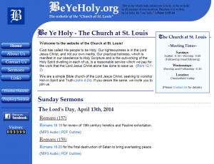 Be Ye Holy - The website of the Church at St. Louis